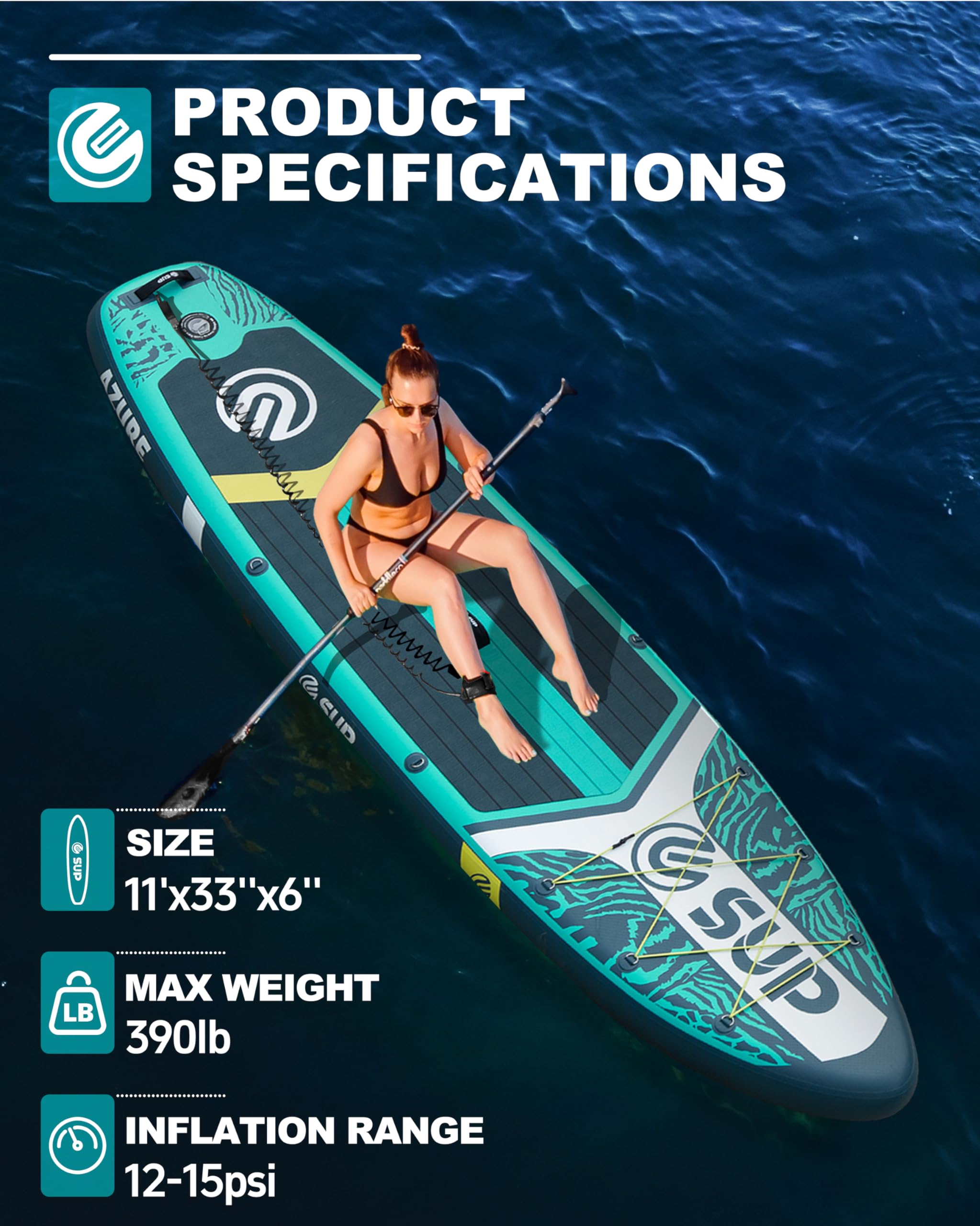 eSUP。　モーター付きSUP Amazon | ESUP Inflatable Stand Up Paddle Board 11'*33